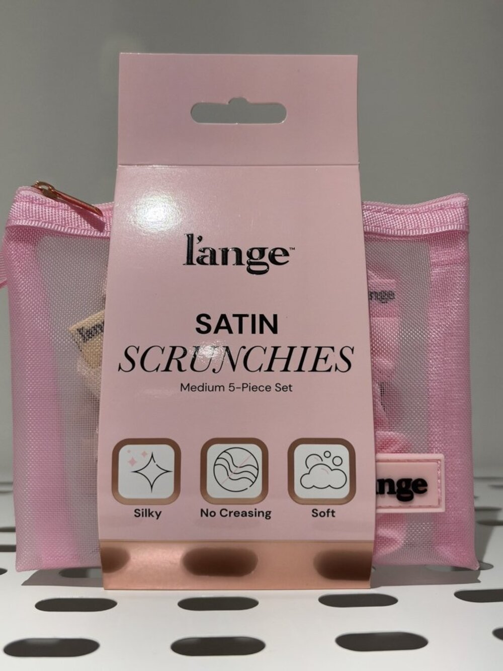 L'ange Satin Scrunchies 5 Piece Set